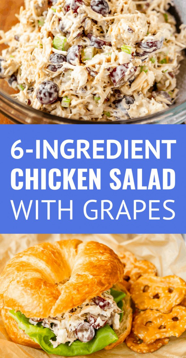 Chicken Salad With Grapes And Pecans (6 Ingredients!)