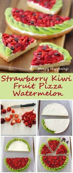 Strawberry Kiwi Fruit Pizza Watermelon