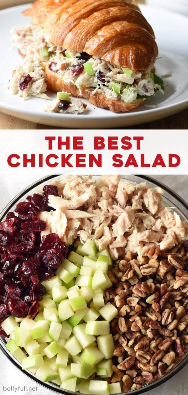 Best Chicken Salad Recipe With Cranberries, Apples, and Pecans