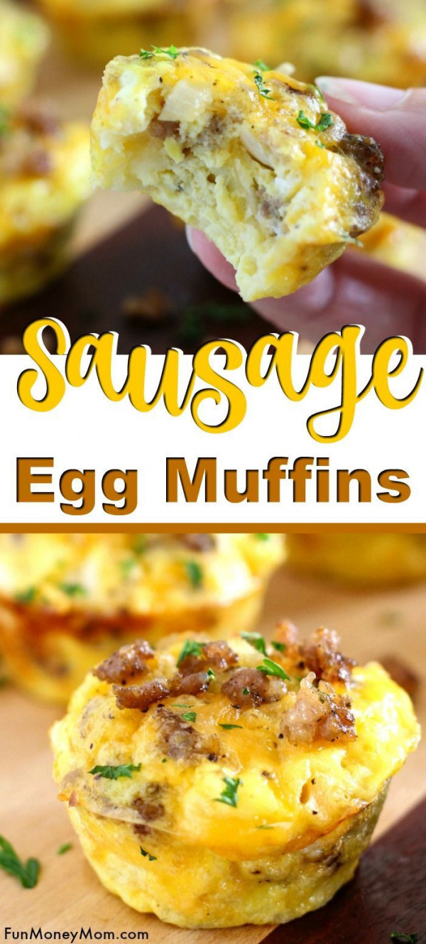 Mini Egg Muffins With Sausage And Cheddar