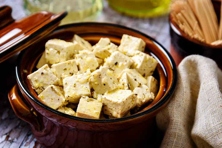 Vegan Tofu in Vinaigrette Dressing