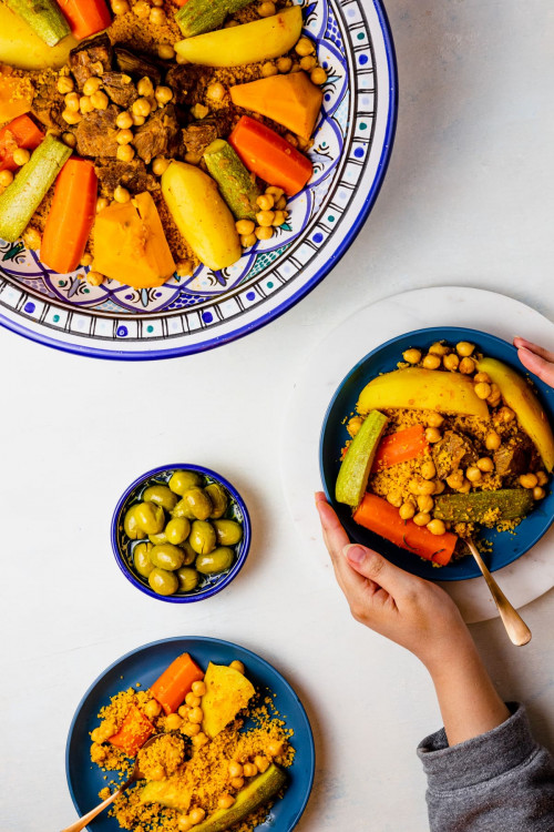 Tunisian Couscous with Meat and Vegetables