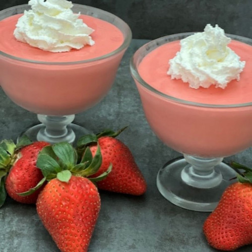 Strawberries & Cream Jell-O Salad