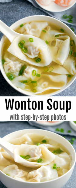 Homemade Wonton Soup (Video Step-by-Step)