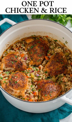 One Pot Baked Chicken and Rice