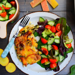 Chicken Tartiflette and Salad