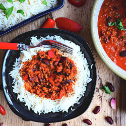Beef Chilli Con Carne with Rice