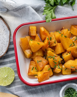 Browned Butter Butternut Squash with Lime and Chives