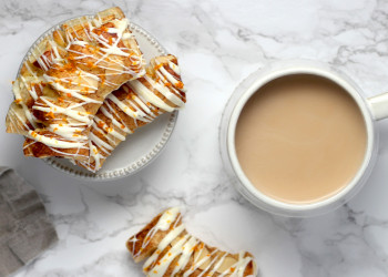 Saffron Bear Claws with White Chocolate and Orange Zest